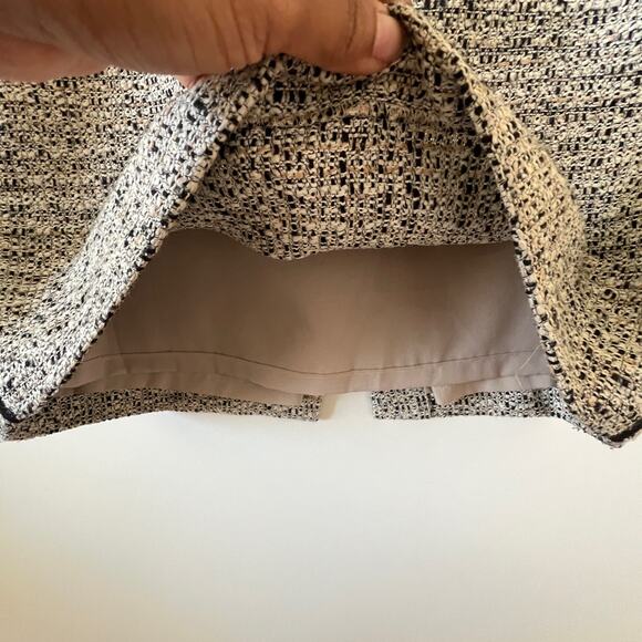 Ann Taylor Cream Black Tweed Career Professional Pencil Skirt Womens Size 8 - Picture 8 of 13